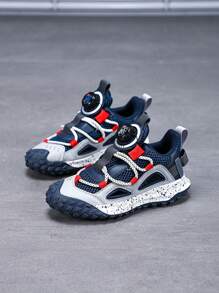 1 Pair Breathable Mesh Upper Teenager Sandals, Soft And Comfortable, Dual-Layer TPR Slip-Resistant Sole, Adjustable Rotary Buckle Closure, Suitable For Daily Wear, Outdoor Activities, And Multiple Occasions Colorful Sneakers - Multicolor - View 8