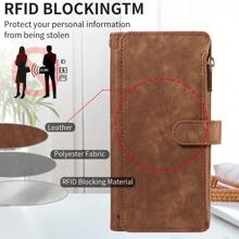 1pc Vintage Flip Wallet Case With Card Slots & Wrist Strap For IPhone 17 Pro Max/17 Pro/Air/17, A16 Series