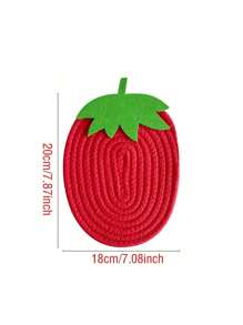 1 pièce de dessous de plat antichaud série de fruits mignons fraise et citrouille, dessous de verre antidérapants et dessous de plat