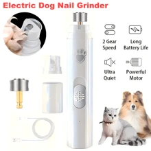Afilador de uñas para mascotas con forma de pata, cortaúñas eléctrico ajustable a 2 velocidades para un recorte de uñas seguro y suave para perros y gatos, herramienta perfecta para el recorte de uñas de mascotas, el mejor afilador de uñas para mascotas como regalo de Navidad