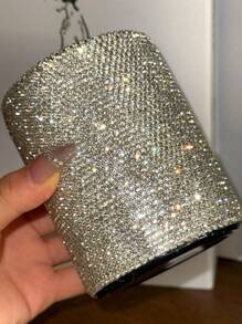 1 pezzo Portapennelli per trucco in cristallo scintillante, organizer per strumenti cosmetici, portapenne, decorazione da scrivania, regalo per compleanni, feste, Natale, Ringraziamento, per famiglia e amici