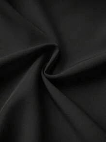 Plus Size Women Asymmetrical Button-Up Shirt Casual Spring Black - Black - View 2