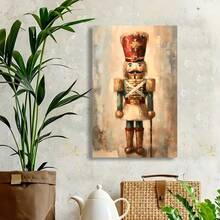 Framed Vintage Nutcracker Canvas Poster - Retro Cartoon Themed Art Deco Wall Art For Home Office, Living Room, Bedroom  Indoor Portrait Orientation, Ideal For Kitchen, Bathroom Decor  Birthday Party Decor, Mother's Day New Year Easter Gift, , Home Living Room Office Wall Decor, Perfect Gift And Wall Decoration - 裱框 - 查看 4