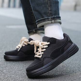 1 双厚底一脚蹬女式帆布运动鞋，百搭休闲鞋，情侣运动鞋，四季皆宜