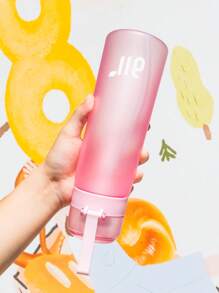 Yocity 1 pieza Botella de agua deportiva con 1 cápsula de sabor con forma de oso aleatoria, cápsulas de sabor 0 azúcar 0 calorías, para regalos del Día de San Valentín, regalo de cumpleaños, adecuado para gimnasios, aleatorio entre 7 sabores, para uso en exteriores, campamento