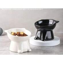 Black Cat Bowl Ceramic Cat Bowl Pet Bowl Pet Supplies Cat Bowl Dog Bowl Macaron Color New Cat And Dog Universal Pet Bowl