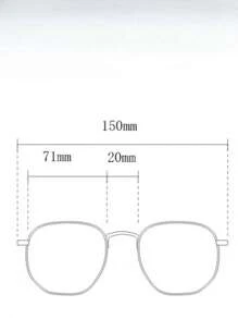 1 pieza Gafas de moda versátiles y cómodas con marco delgado de estilo vintage de alta gama