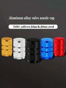 2/4/8 piezas Tapas de válvula de aleación de aluminio hexagonal - Cubiertas a prueba de explosión para el vástago de la válvula, a prueba de polvo y a prueba de agua para coches, motocicletas, camiones y bicicletas