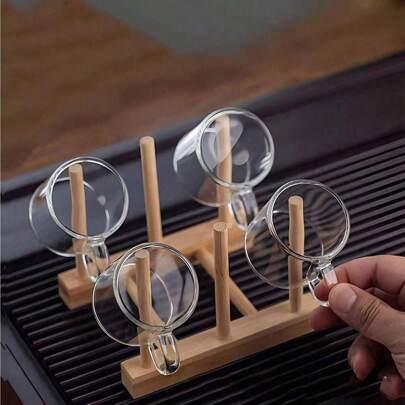 12件/6件/4件/2件优雅咖啡杯，高端小茶杯120毫升，透明玻璃带透明手柄，耐热耐寒，迷你杯，简约风格办公室茶杯，独特马克杯