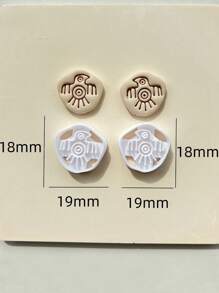 Emporte-pièce pour argile polymère avec symboles, emporte-pièces en forme de symboles bohèmes en argile polymère pour la fabrication de bijoux de boucles d'oreilles DIY, moules de DIY en plastique haute précision