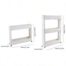 Multifunctional Refrigerator Storage Rack, 1 Count Slim Gap Storage Organizer With Wheels, Kitchen Accessories For Refrigerator, Kitchen Accessories Organizer