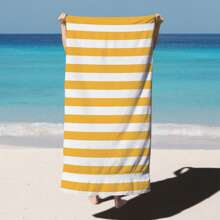 1 Stück gestreifte Strandtuch, weiches, saugfähiges Sonnenschutz-Strandtuch für Männer & Frauen