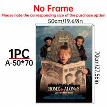 1/6Pcs Home Alone - Movie Posters Wall Arts - 90's Movie Posters - Canvas Wall Decorate - Home Alone Movie Poster For Living Room Bedroom Decor Gifts Birthday Graduation