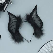 Cosplay Prop Performance Accessory Bat Ear Headband, Realistic Halloween Party Masquerade Hair Hoop Headpiece