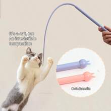Simulated Mouse Tail Cat Toy Cat Teaser Funny Stick Silicone Long Tail Pet Interactive Toys For Cats Kitten Hunting Pet Products