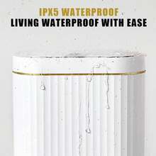 Cubo de Basura - Cubo de Basura Inteligente Delgado de 7 l, Cubo de Basura Inteligente Impermeable,Cubo De Basura Inteligente con Tapa,Cubo de Basura con Sensor De Movimiento para Dormitorio, Baño - 1 - Ver 4