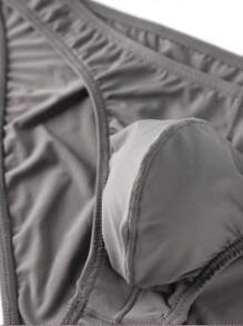 Transparent Silk Men's Thong Briefs, Sexy, Refreshing, Smooth, U-Convex, Honeycomb, Summer