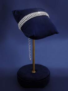 1 条项链、1 个耳环、1 条手链 - 奢华水钻爪链项链、耳环、手链新娘首饰套装 - 适合女性日常佩戴、婚礼、派对等。 - 金色 - 查看 4