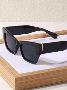 Populair ontwerp gepersonaliseerde futuristische veelkleurige 1-delige vierkante gradiënt luipaard plastic full frame modieuze bril, voor vrouwen - strandaccessoires, muziekfestivals, straatfotografie modeaccessoires