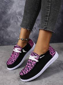New Lace-Up Plus Size Women Casual Loafers, Breathable Soft Sole Sneakers, Slip-On Slouchy Shoes, Autumn/Spring