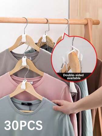 20-30pieces Of Mini Hangers Are Suitable For Wardrobe Connector Hooks, Stacked Plastic Wardrobe Coat Storage Racks, Thickened Plastic Connecting Buckle Hooks, Suitable For Various Types Of Hangers, Used For Wardrobe Organization, Connecting Hangers, Can Be Used In Stacks, Smooth Workmanship, New Material PP Material