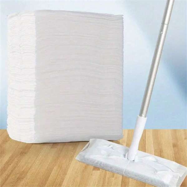 100-Pack Contemporary Style Disposable Dusting Cloths, Polyester Electrostatic Cleaning Pads, Oblong Non-Woven Fabric Dry/Wet Mop Refill Sheets For Home & Kitchen, Pill Resistant, Fantasy Theme Cleaning Supplies