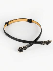 1 Peça Cinto de Cintura Ajustável de Metal com Flor de Lótus, Acessório de Moda para Uso Diário, Festivais, Casamentos, Festas, Adequado para Crianças