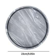 1 件圆形硅胶储物托盘，芳香疗法和珠宝展示托盘，圆形咖啡桌装饰托盘，硅胶圆形托盘家居装饰，装饰桌面托盘，中心装饰托盘最佳礼物生日盘子厨房配件厨房装饰托盘水果托盘托盘装饰 - 黑色大理石紋 - 查看 16