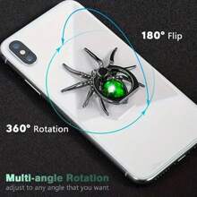 1 Stück kreatives Spinnen-Design glänzender Fingerring Handyhalter, 360° drehbarer polierter Metallgriff Handyring Griff, geeignet für Smartphones, Geschenk zum Geburtstag/Ostern/für Freund/in, kompatibel mit iPhone, Android-Handy, Geschenk für Geburtstag, Familie, Freunde Fingerring Halterung, Handygriff, Handyzubehör