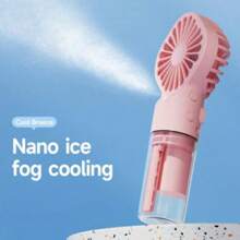 Rociador portátil recargable por USB, mini humidificador de escritorio portátil con ventilador para dormitorio de estudiante - Multicolor - Ver 6