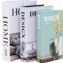 Kit 3 Fake Books Desk Book Organizer Box Decorative Object Holder - 家 - 查看 2