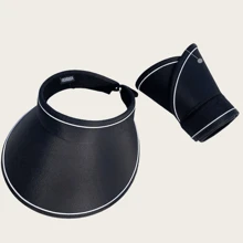 1pc.Sun Hat, Female, Adjustable, Open-Topped, Foldable, Large Brim, Sun Ha - Multicolor - View 4