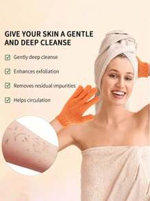 2/4 pezzi Guanti da bagno, Asciugamani da bagno, Guanti esfolianti da bagno, Asciugamani da bagno doppia faccia per massaggio, Spugne per il bagno con gel doccia, Perfetti strumenti per la pulizia del corpo, adatti per uso domestico