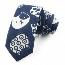 ZONFAZ 1PC Men Fashion Linen Ties Skinny 6cm Necktie Cartoon Animal Pattern Design Wedding Party Clothing Accessories Men Necktie - Multicolor - View 12