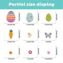 A Set Of 2 Sheets Of Paper (35 Stickers), Easter Electrostatic Window Stickers, Double-Sided Easter Egg Window Decoration, Holiday Window Decoration Stickers, Easter Decoration, DIY Handmade Home Decoration Electrostatic Stickers.