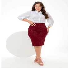 AVI Moda Crista Women Skirts - Burgundy - View 2