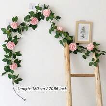Pink Silk Peony Artificial Big Flowers Vines Wedding Party Wall Hanging Ivy Rattan Home Garden Dration Garland Green Plants