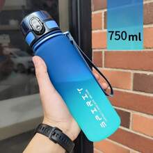1pc 25.36oz/33.81oz Gradient Color Sports & Travel Water Bottle, Portable Drinking Cup, Tea Cup, PC Material, No Charging, Flip Cap, Suitable For Both Men And Women, Perfect For Summer & Fall, Great Gift For Students, Valentine's Day, Christmas
