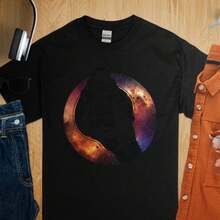 Astronaut Lightbulb Universe Design T-Shirt, Cosmic Explorer Graphic Tee, Space Adventure Novelty Shirt For  And Women