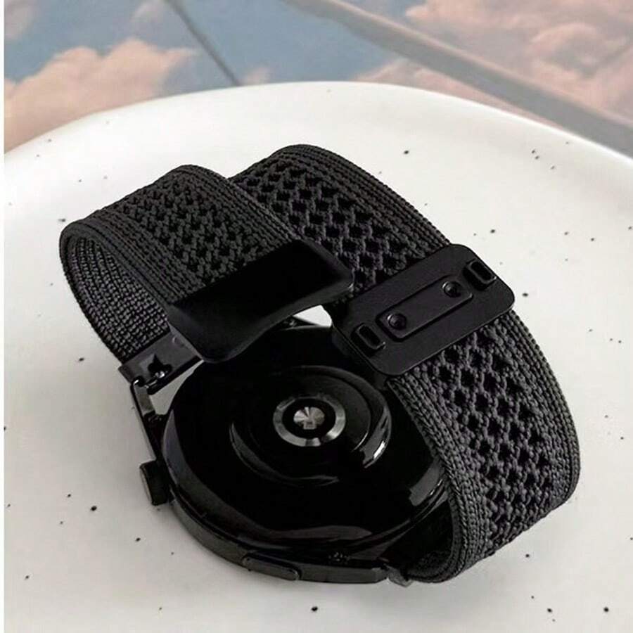 22 毫米运动休闲编织尼龙磁性表带，兼容三星 Galaxy Watch 7 6 5 4 40 毫米 44 毫米 / Watch 5 Pro 45 毫米 / Galaxy Watch 4 Classic 42 毫米 46 毫米 43 毫米 47 毫米 / Watch 3 / Active 2，男女通用 - 22mm - 查看 1