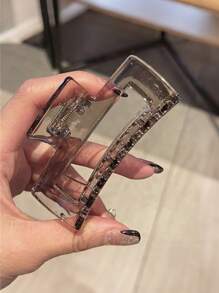 3pcs Women Clear Minimalist Casual Rectangle Hair Claw, For Decoration Claw Clips Hair Clips Hair Jaw Clip Hair Clamps Hair Clutch Hair Catcher Clip, School Stuff, College Fall Winter Hair Accessories For Women For Vacation Outfits Woman