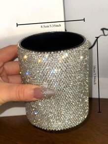 1 pezzo Portapennelli per trucco in cristallo scintillante, organizer per strumenti cosmetici, portapenne, decorazione da scrivania, regalo per compleanni, feste, Natale, Ringraziamento, per famiglia e amici
