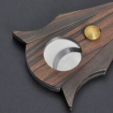 Sandalwood Cigar Cutter With Double Blade, Bat Shape Cigar Scissors - Multicolor - View 7