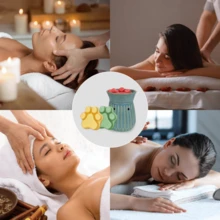 1 件 3 盎司香味蜡融化用于蜡烛加热器，猫爪形天然大豆蜡加热块/挞适用于家庭去除异味礼物生日毕业