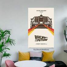 Póster de película minimalista enmarcado, Regreso al futuro, póster artístico, póster de ilustración, decoración de pared para sala de estar, decoración de pared para dormitorio, decoración del hogar - Enmarcado - Ver 5