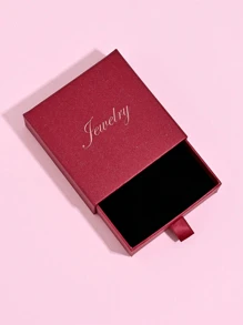 1 件时尚简约闪光英文字母珠宝盒，推拉式耳环项链收纳盒，婚礼/节日礼品盒 - 包裝盒 - 查看 4