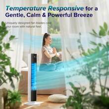 LEVOIT Ventilador de torre Classic 36 pulgadas blanco, 7.6 m/s, 28 dB, control remoto, temporizador, 5 velocidades, 1062 CFM, para dormitorio - 1 - Ver 3