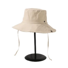 2025 Sommer Damen Outdoor Sport Wandern Sonnenhut Panama Hut Sonnenschutz faltbar einfacher Fischerhut mit Knopf Band Spitze Gürtel Bob Bucket Hüte Schirmmütze Anglerhut