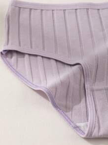 9 Pcs Women's Cotton Panties Sexy Low-Waist Solid Color Briefs Ribbed Comfortable And Breathable Sports Underwear