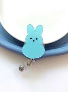 1 件复活节兔子亚克力徽章卷轴，带鳄鱼夹的伸缩 PMMA ID 夹，可爱的节日徽章卷轴适合护士和办公室工作人员。 - 彩色 - 查看 13